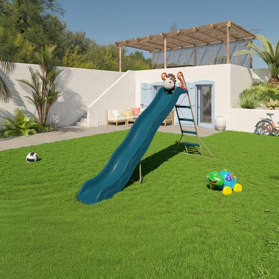 Trigano Jardin - Toboggan Actou bleu 3 m plateforme 1,45 m 3 12 ans Trigano - Image 4