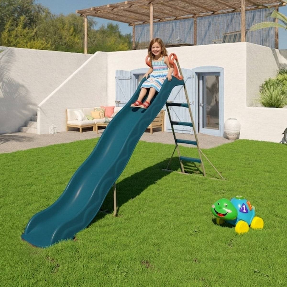 Trigano Jardin - Toboggan Actou bleu 3 m plateforme 1,45 m 3 12 ans Trigano - Image 7