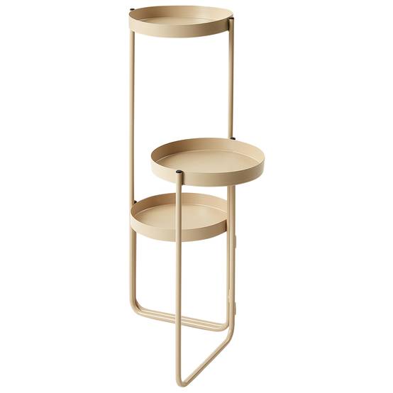 Cache-pot d'intérieur Métal Beige FRAGARIA - Beliani - Image 3