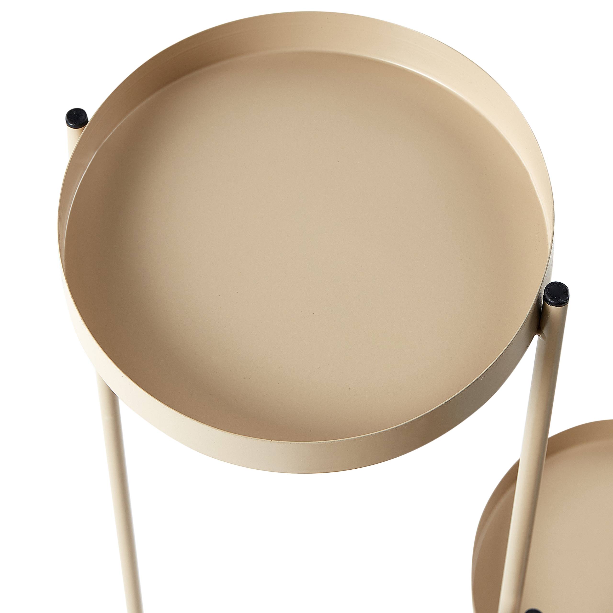 Beliani - Cache-pot d'intérieur Métal Beige FRAGARIA - Beliani - Image 6