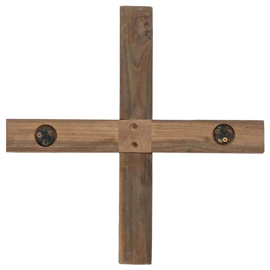 Maison Chic - Sapin de Noël | Arbre de Noël avec support Marron 90 cm Bois de teck solide Maison Chic - Image 8