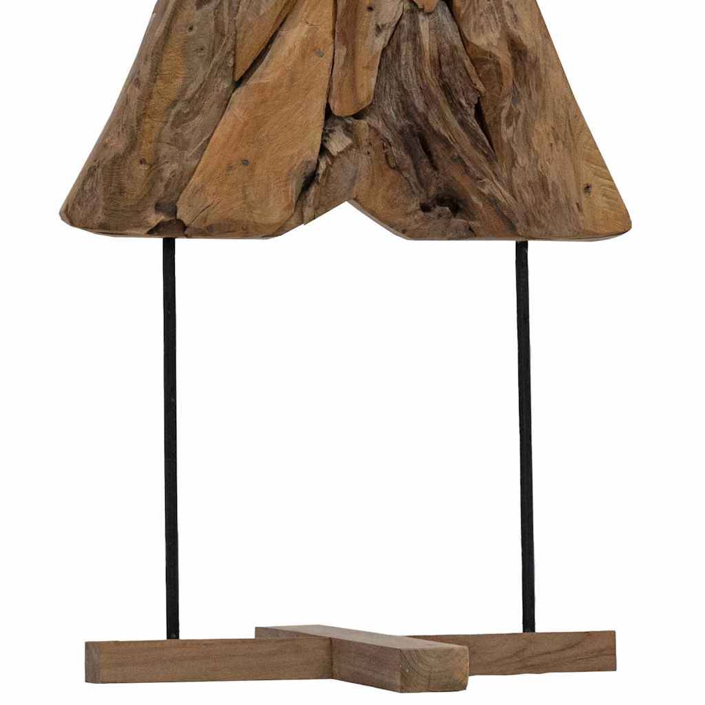 Maison Chic - Sapin de Noël | Arbre de Noël avec support Marron 90 cm Bois de teck solide Maison Chic - Image 7