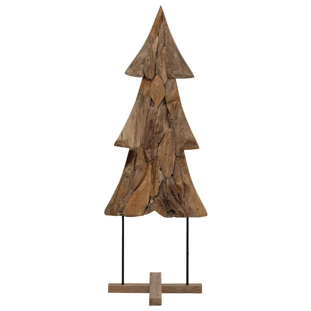 Maison Chic - Sapin de Noël | Arbre de Noël avec support Marron 90 cm Bois de teck solide Maison Chic - Image 1