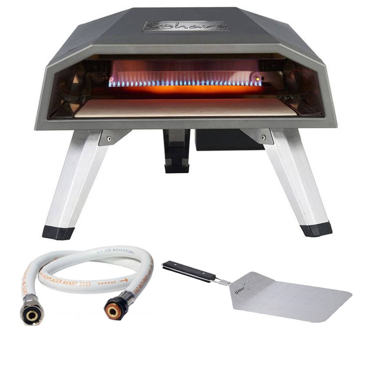 Four à pizza à gaz 4400W Ø 30cm + Pelle à pizza SAHARA - Image 1