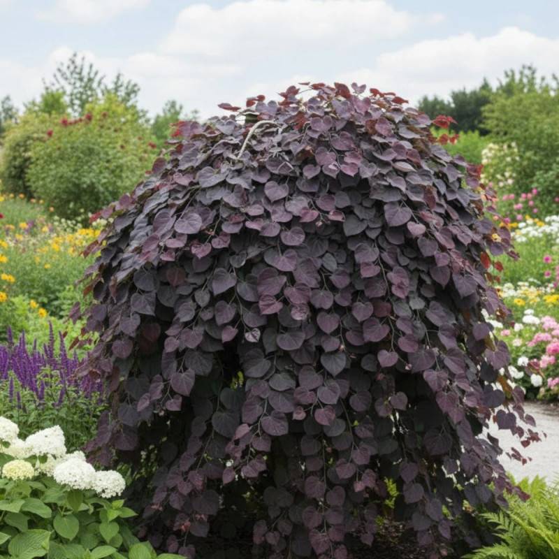 Cercis du Canada Ruby Falls®, Arbre de Judée, Gainier du Canada à fleurs Rose - feuillage Caduc - Pot de 15L - Baliveau-  hauteur à maturité De 3,00 m - Image 3