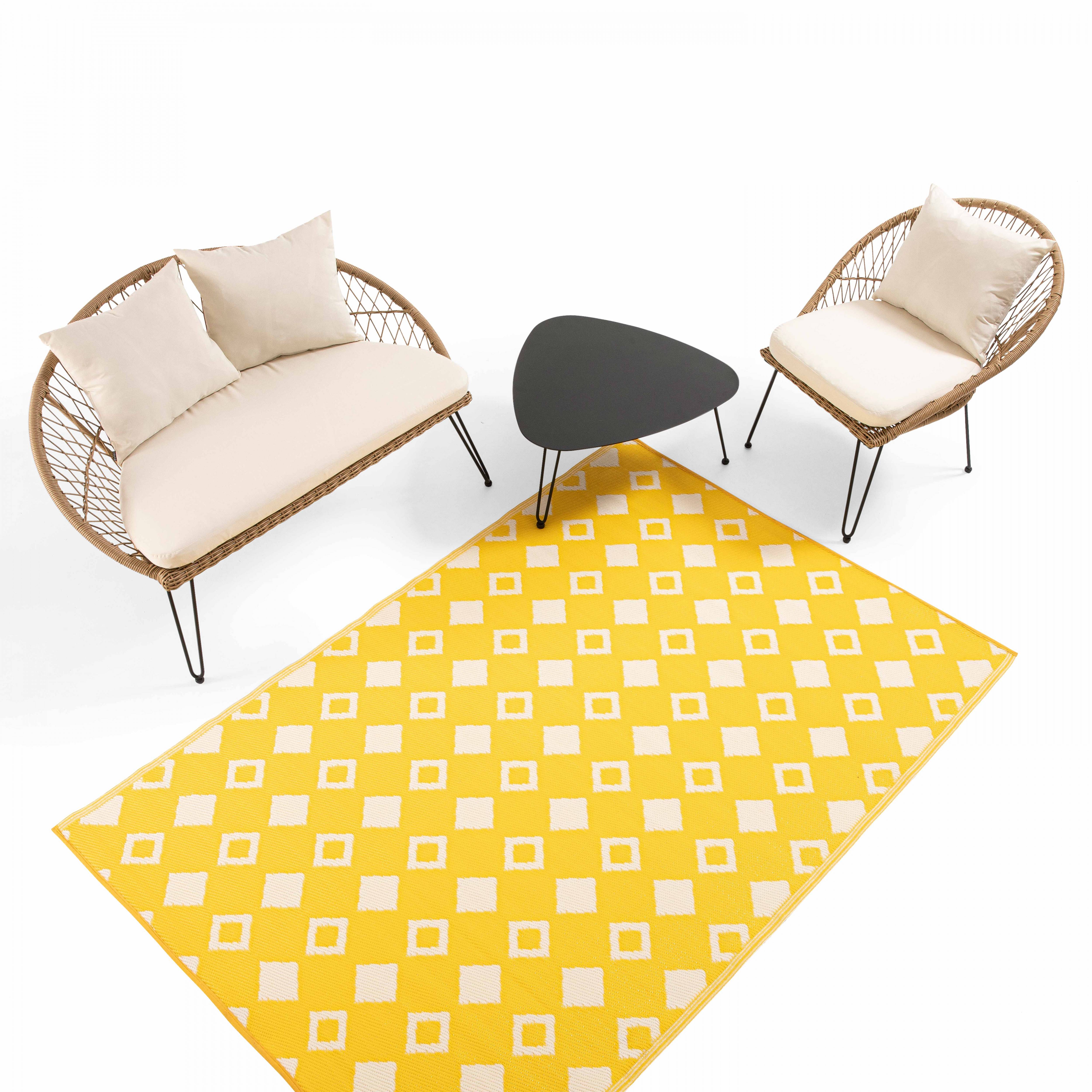 Oviala - Tapis d'extérieur double face en polypropylène tissé 120 x 180 cm
- Oviala - Image 5
