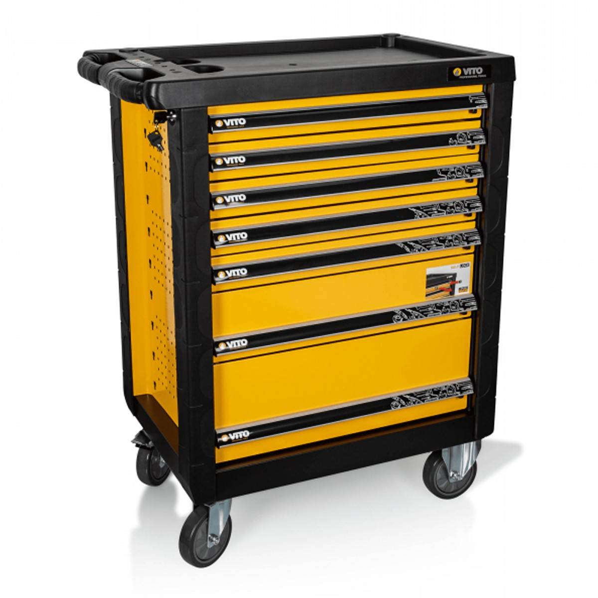 Servante d'atelier 7 tiroirs Chariot sur roues Avec frein Meuble de garage Etabli VITO - Image 1