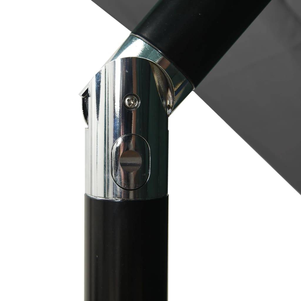 Helloshop26 - Parasol à 3 niveaux avec mât en aluminium 2,5 x 2,5 m anthracite - Image 6