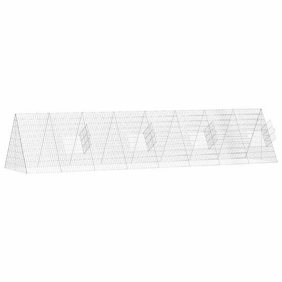 Vidaxl - Cage à poules Argent 430 x 100 x 85 cm Acier galvanisé vidaXL 3394438 - Image 6