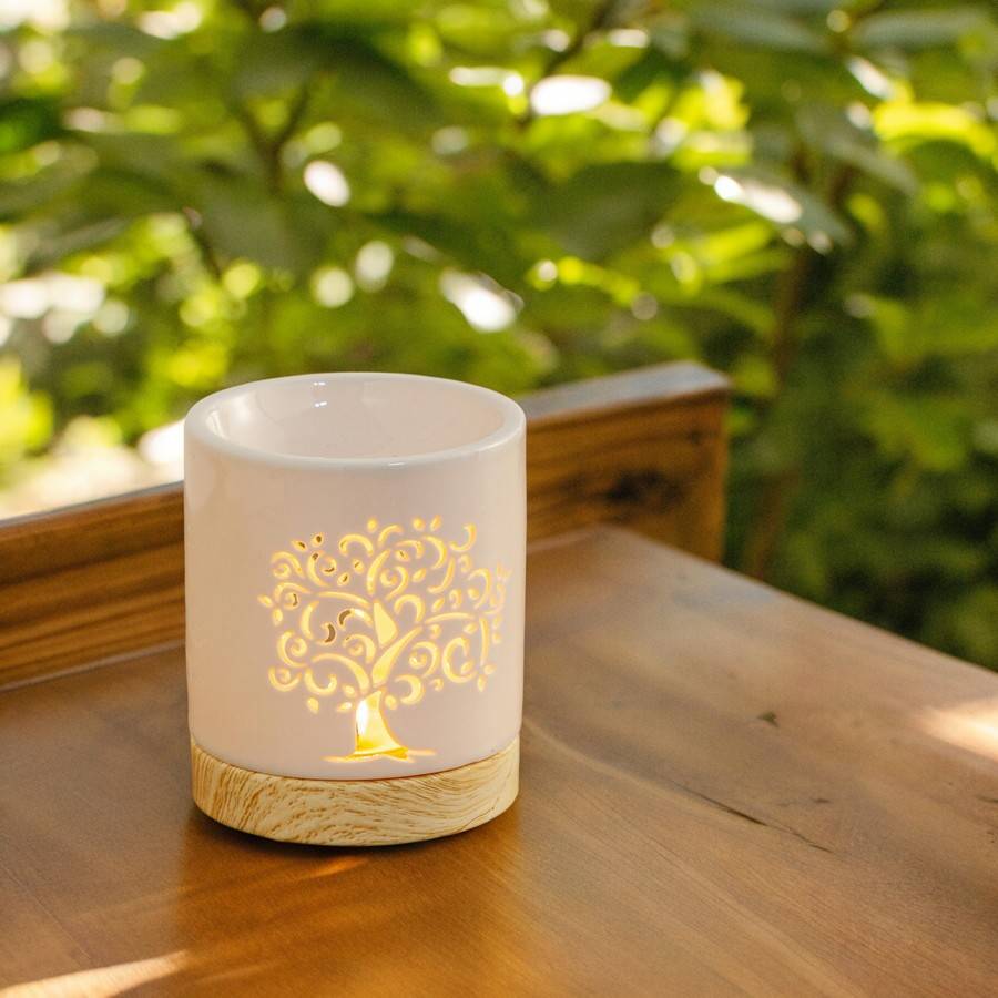 Brûle-Parfum Céramy Life Tree 50 ml - Brûleur Cire Fondant - Objet Artisanal Porte-Bonheur - Déco Cadeau - H 10,5 cm - Zen'Arôme - Image 7