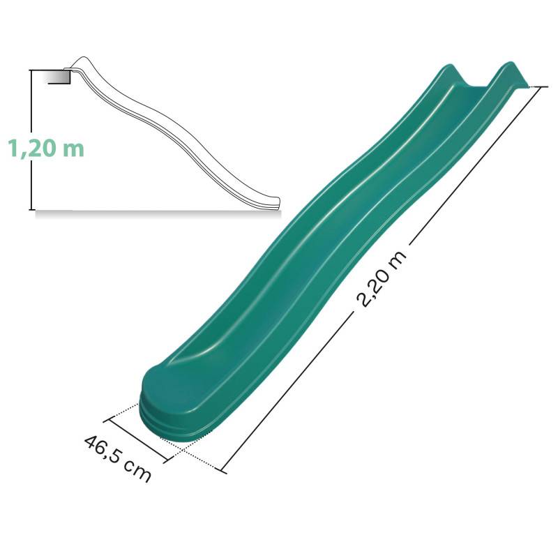 Soulet - Glissière toboggan double vague pour portiques à plateformes H120 cm - Image 3