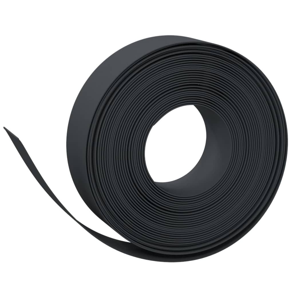 Bordure de pelouse polyéthylène pour jardin aménagement paysager flexible 10mx15cm noir - ComfortXL Outdoor Living - Image 3