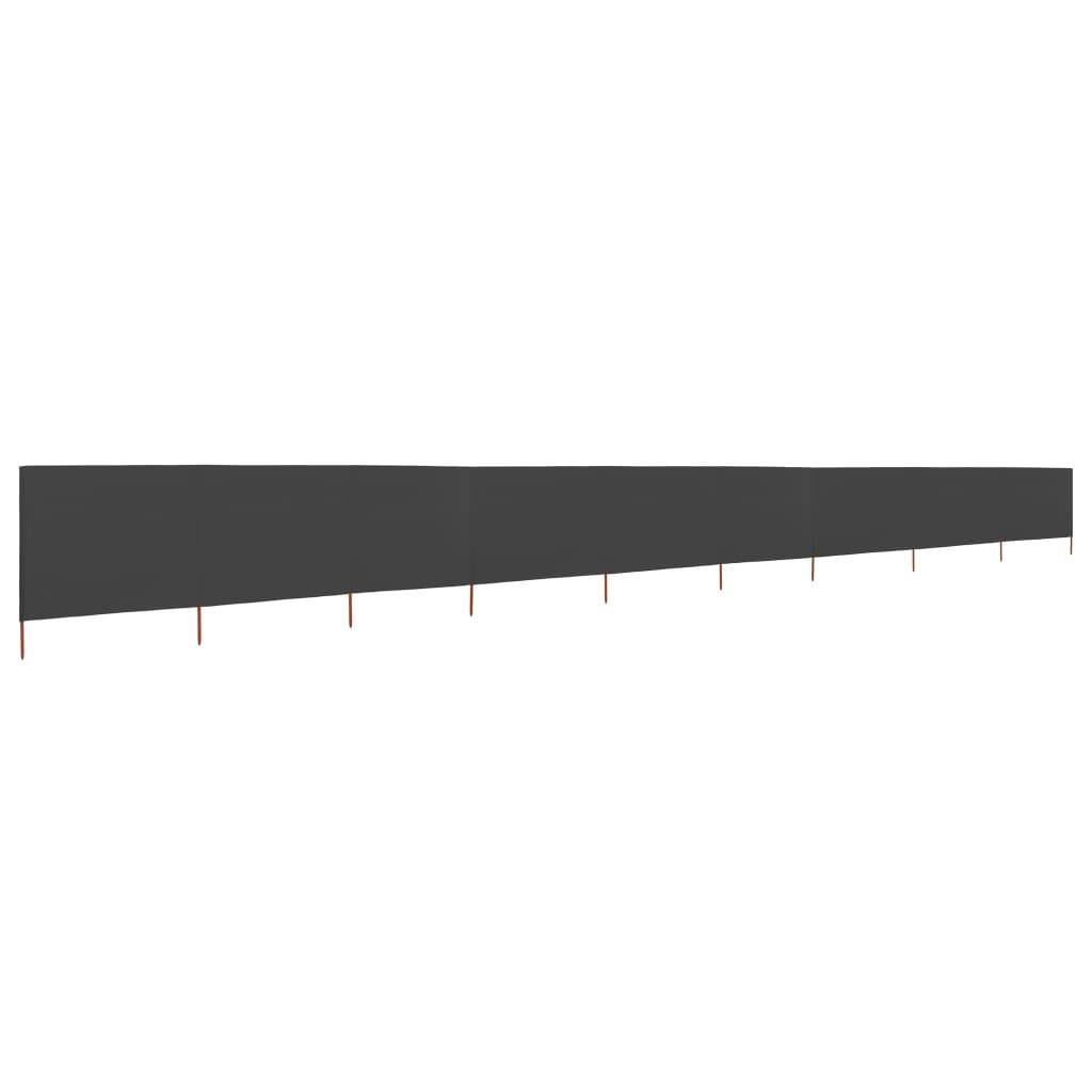 Helloshop26 - Brises-vue paravent 9 panneau x tissu 1200 x 120 cm anthracite - Image 2