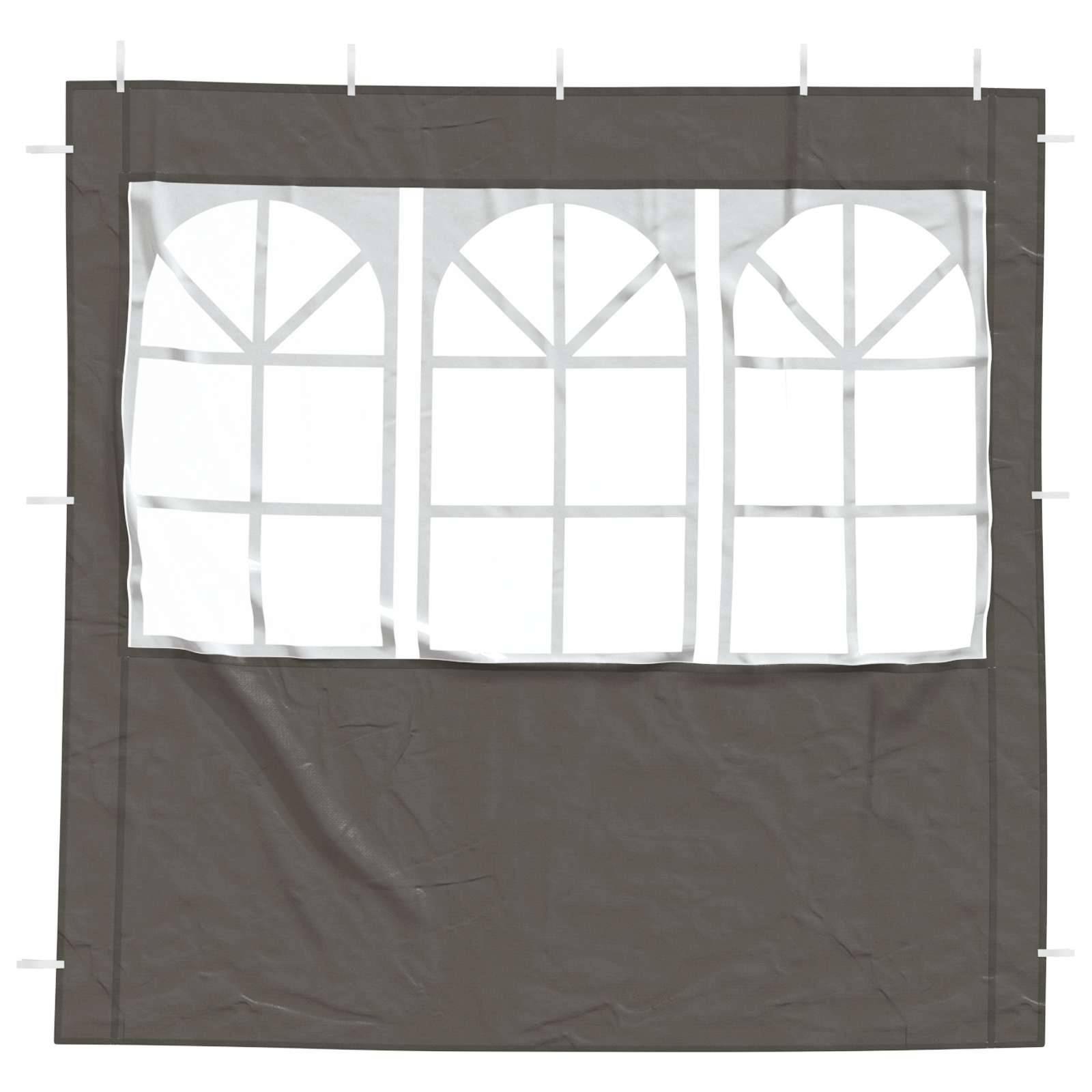 Mur de tente de fête PE et acier anthracite 200 x 195 cm - PANGIVO - Image 3