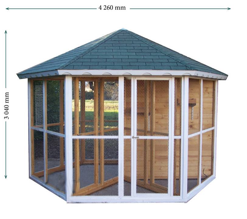 Habrita - Volière en bois 9.60m² POH38 Habrita - Image 3