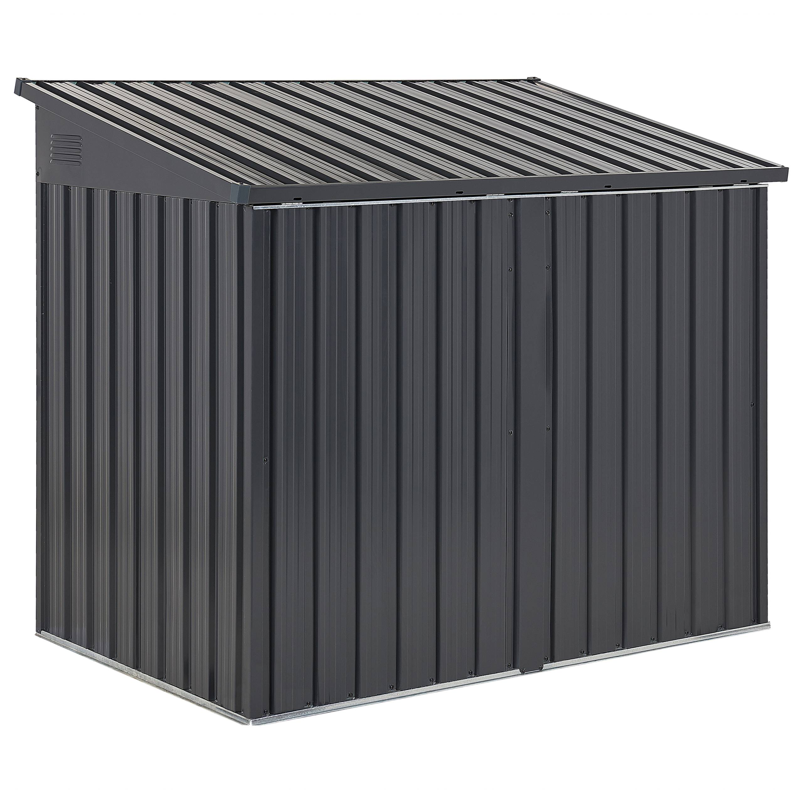 Abri de Jardin Gris Graphite en Acier 158 x 134 x 96 cm Galvanisé Pratique pour Extérieur Imperméable et Inoxydable Moderne - Image 6