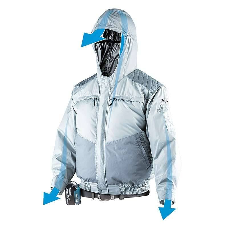 Blouson ventilé MAKITA DFJ401Z 12 CXT / 14,4 / 18V Li-Ion (Produit seul) - taille XL - MAKITA ACCESSOIRES - Image 2