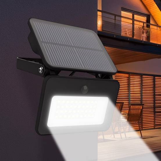 Projecteur solaire LED extérieur 14,3x9,7x4,4 cm – 1000 lumens avec détecteur de mouvement, sans fil et étanche IP65 - TERRE JARDIN - Image 2