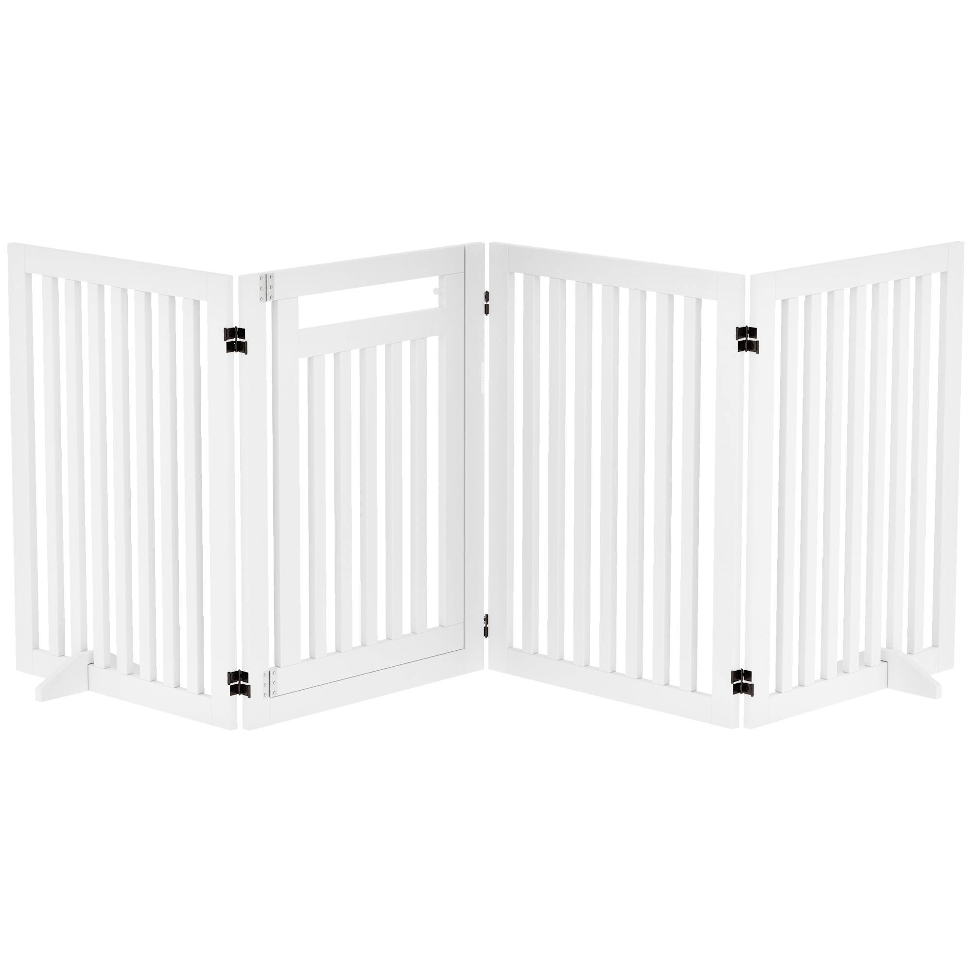 Sans Marque - Barrière de sécurité, 4 parties pliantes, blanc - Image 1