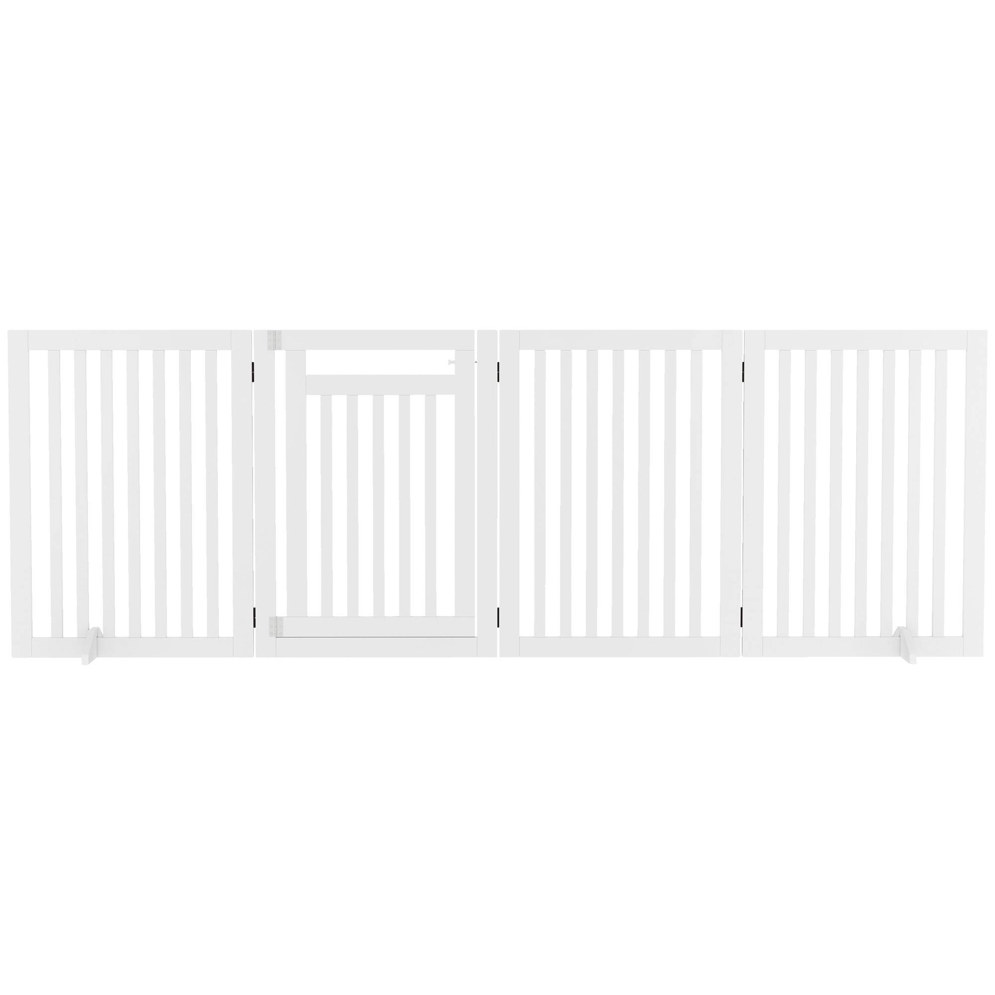 Sans Marque - Barrière de sécurité, 4 parties pliantes, blanc - Image 2