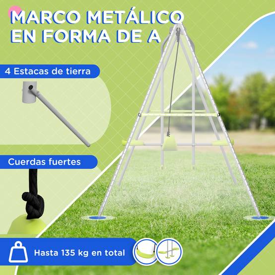 Balançoire jardin gris et vert balancelle planeur traitement anti-UV 255 × 160 × 180 cm - Image 7