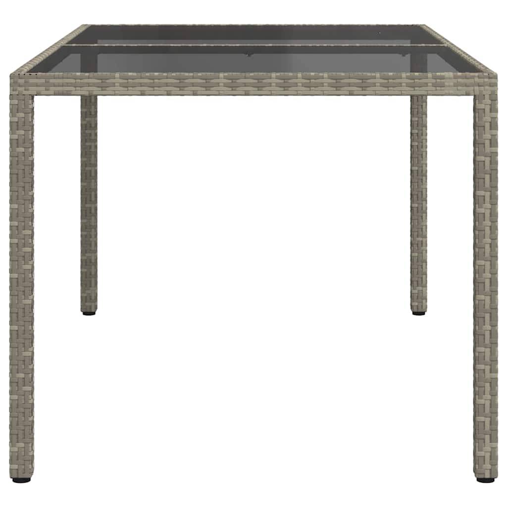 PANGIVO - Table de jardin verre trempé et poly rotin gris 150 x 90 x 75 cm, Poid :28.4kg - PANGIVO - Image 4