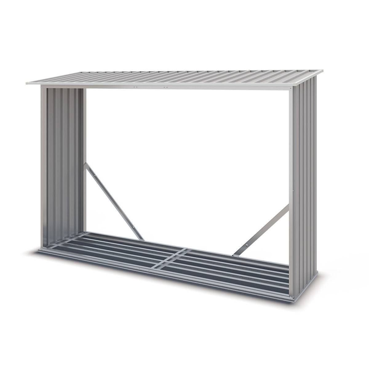 Trigano Jardin - Abri bûches métal TRIGANO 3 stères avec toit incliné et structure acier galvanisé pour protéger votre bois au jardin - Image 2