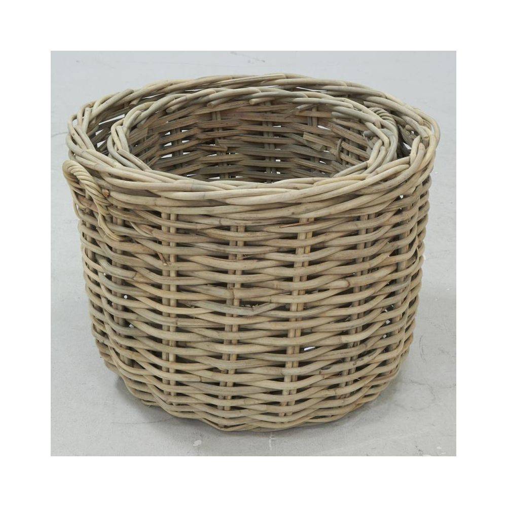 Aubry Gaspard - Cache-pots en poelet fendu sable (lot de 2) - Image 2