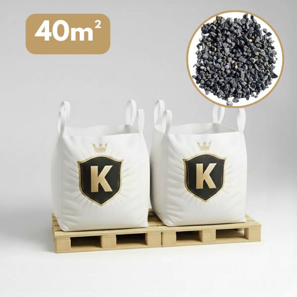 Gravillons concassés marbre bleu-gris 10/14 mm – Pack 2 Big Bag +/- 1,5T – 40 m² - Image 1
