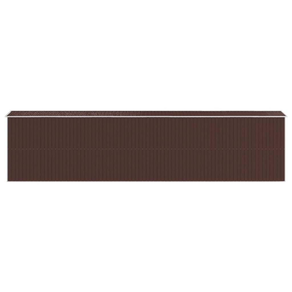 Vidaxl - Abri de jardin Marron foncé 192x855x223 cm Métal galvanisé vidaXL 3147468 - Image 6