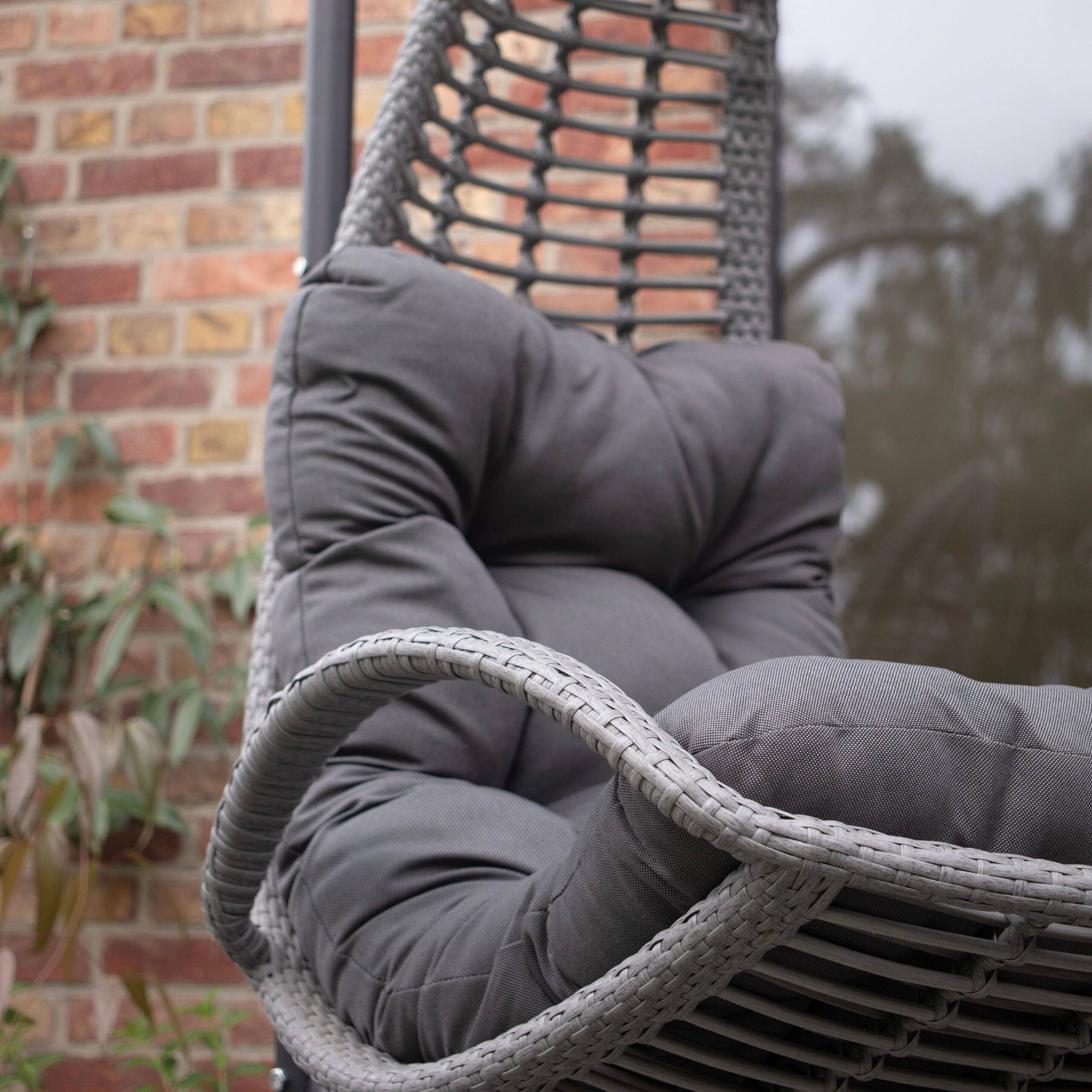 Wilsa Garden - Fauteuil suspendu Noir BAYA - Image 3
