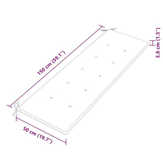 PANGIVO - Banc de jardin bois de teck crème 150 x 51.5 x 84 cm - PANGIVO - Image 9