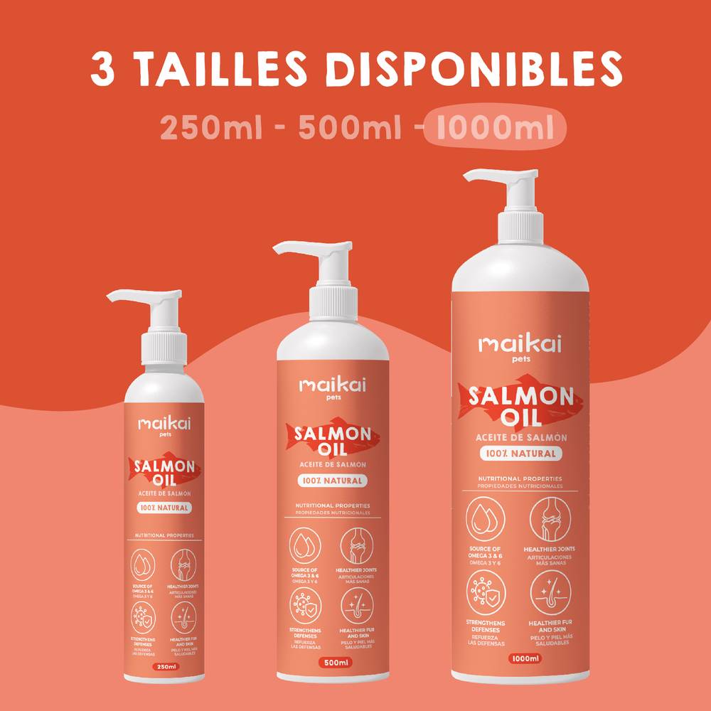 Huile de Saumon pour Chien et Chat - 250ml - 100% Naturel - Riche en Omega 3 et 6 - MAIKAI - Image 7