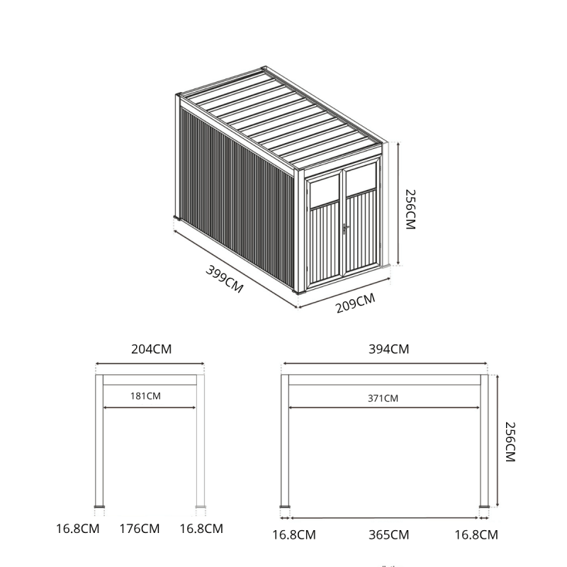Ombrea - Abri de jardin pour pergola bioclimatique autoportée - 4M - Image 8