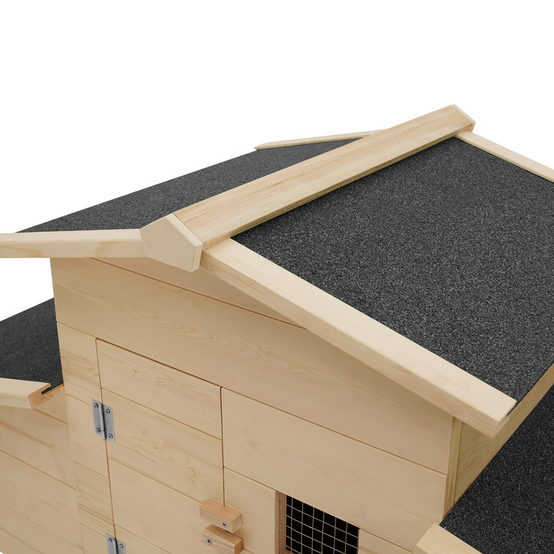 Poulailler bois Comfort avec pondoir, toit bitumé étanche et perchoir intérieur – ID Market - Image 5