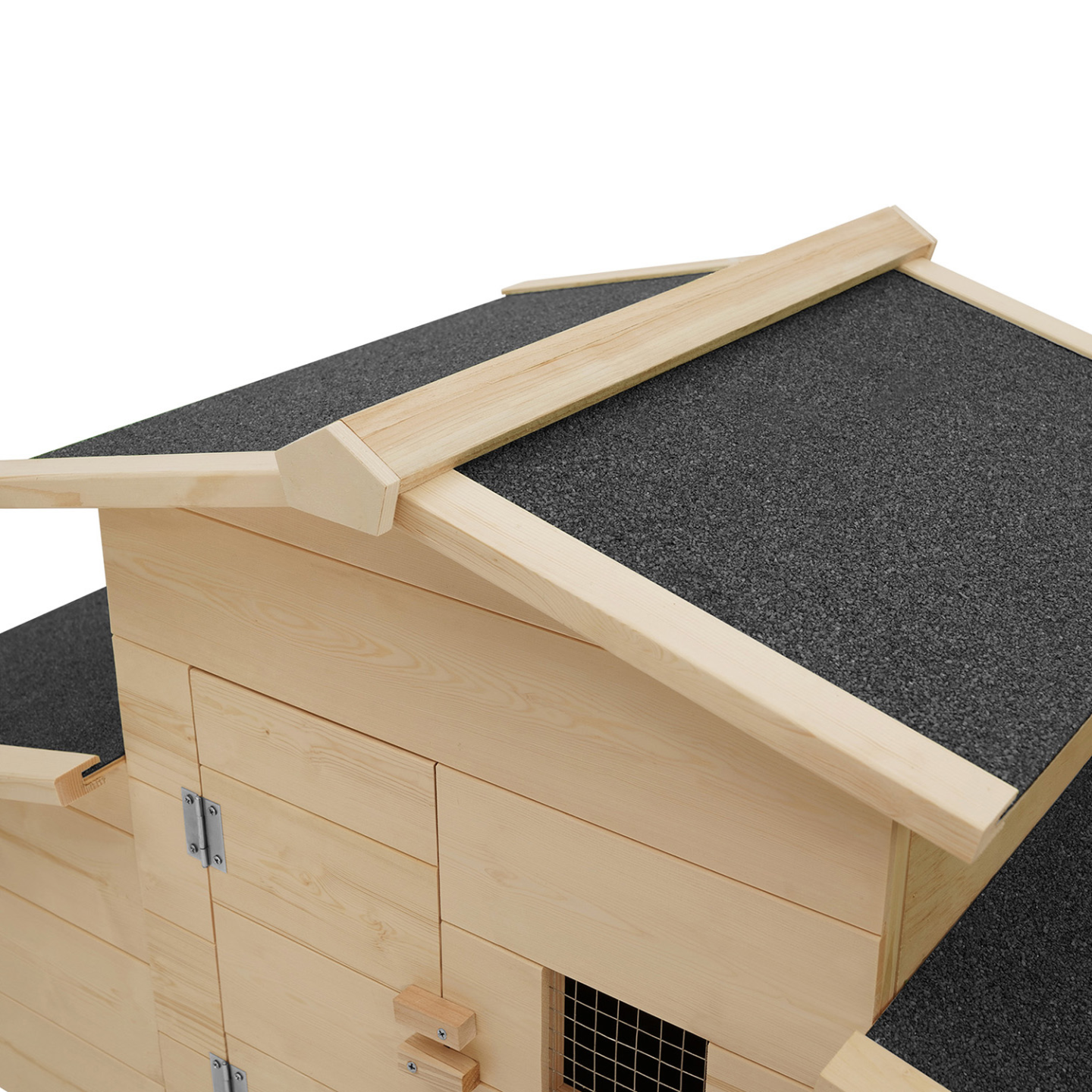Poulailler bois Comfort avec pondoir, toit bitumé étanche et perchoir intérieur – ID Market - Image 5