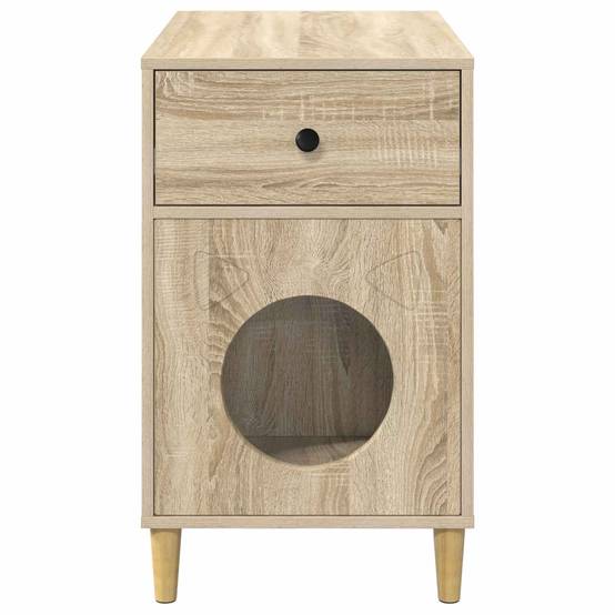 Maison pour chat bois d'ingénierie sonoma 72 x 42.5 x 70 cm - PANGIVO - Image 7