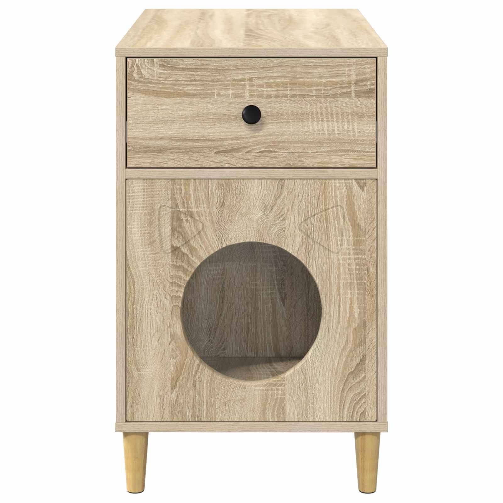 Maison pour chat bois d'ingénierie sonoma 72 x 42.5 x 70 cm - PANGIVO - Image 7