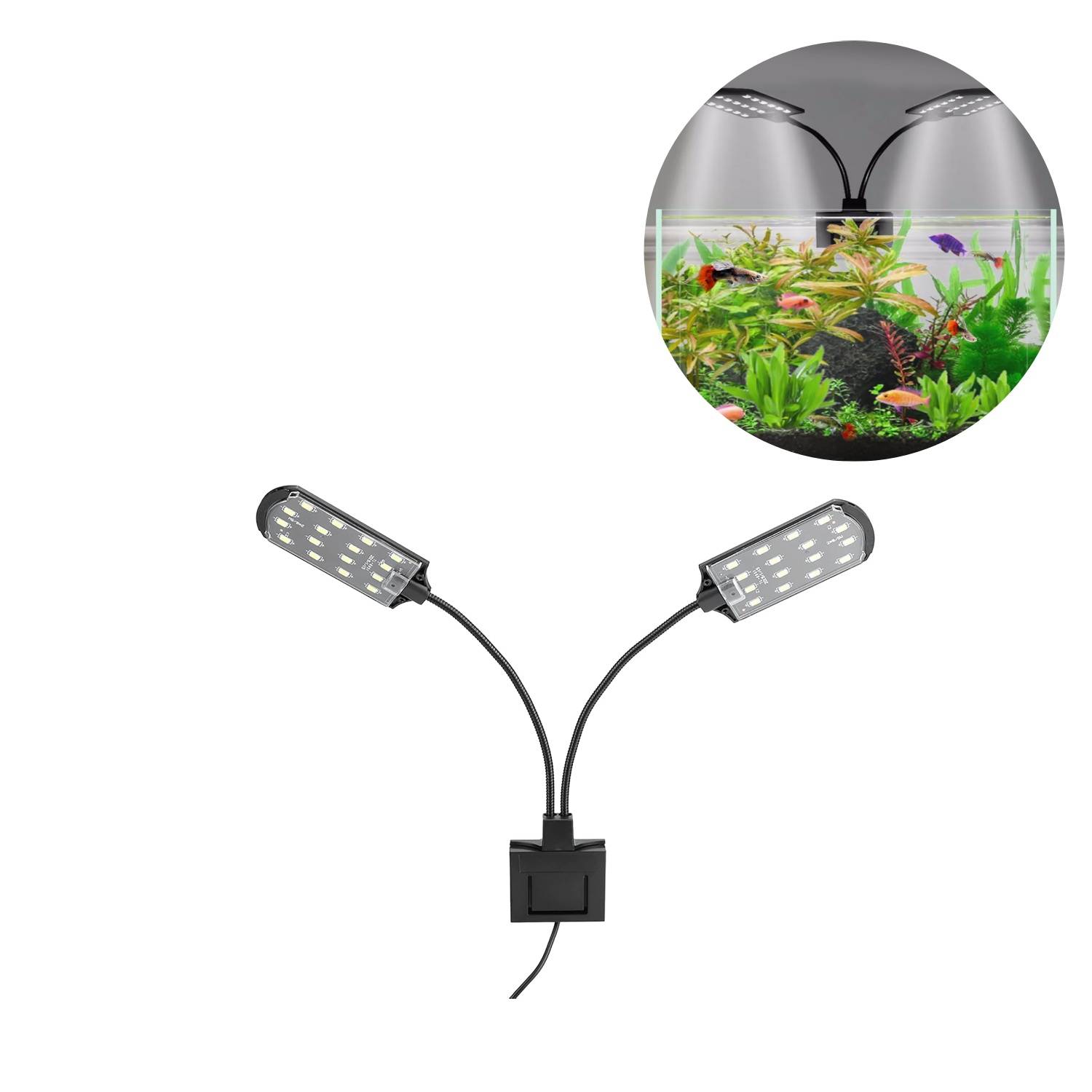 DtopbuyAge - Éclairage Double LED pour Aquarium  DtopbuyAge - Image 1