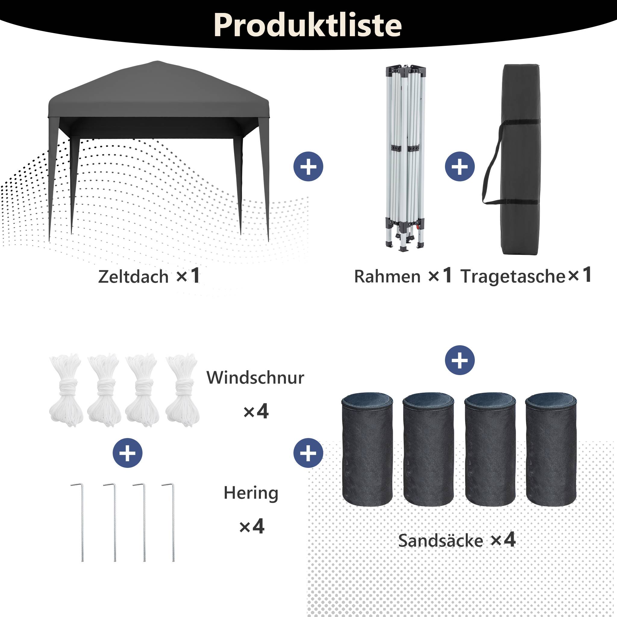 Tonnelle Pliante 3x3m Pavillon de Jardin Pop-up Imperméable Réglable Acier Gris + Sac - ComfortXL Outdoor Living - Image 8