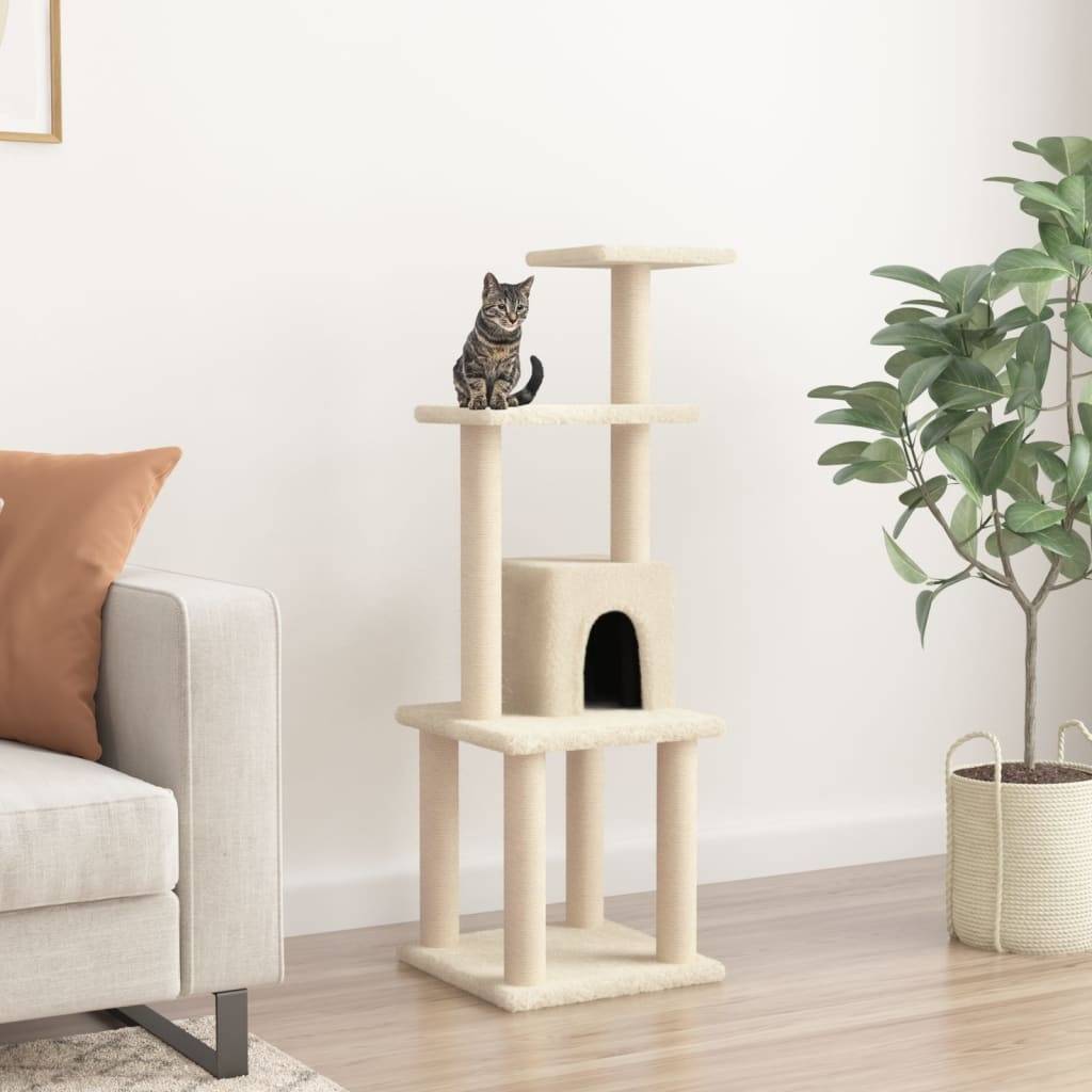Vidaxl - Arbre à chat avec griffoirs en sisal Crème 105 cm vidaXL 171466 - Image 6