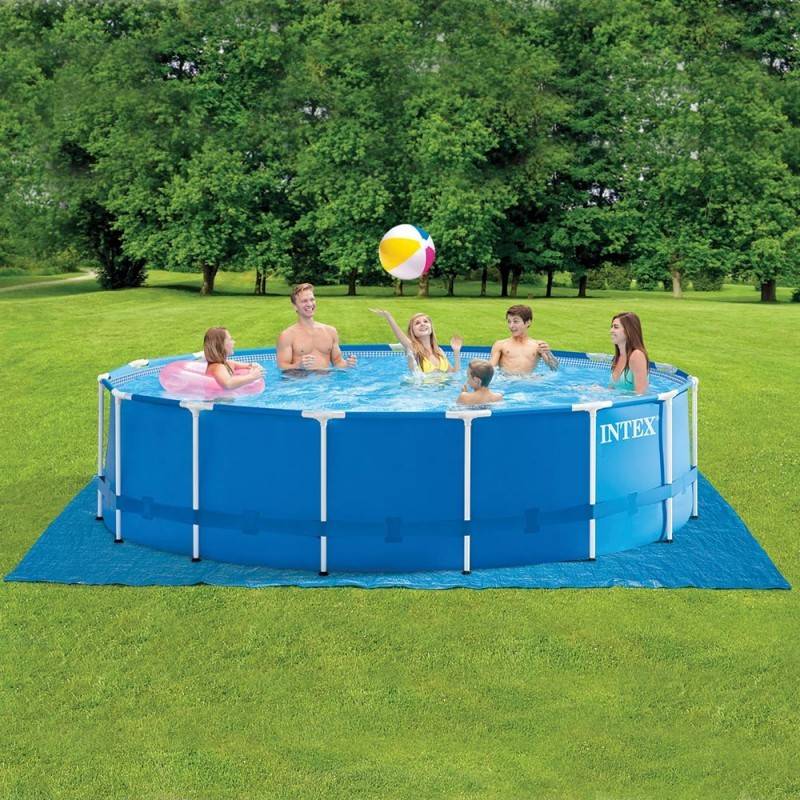 Piscine tubulaire Metal Frame ronde 4,57 x 1,22 m Intex - Image 1