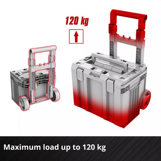 Einhell - Coffret de transport étanche à roulettes E-Case L - IP65 - 120 kg - système modulaire - Image 6