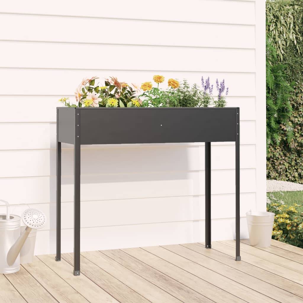 Vidaxl - Jardinière Anthracite 100,5x40,5x90 cm Acier galvanisé vidaXL 152263 - Image 1