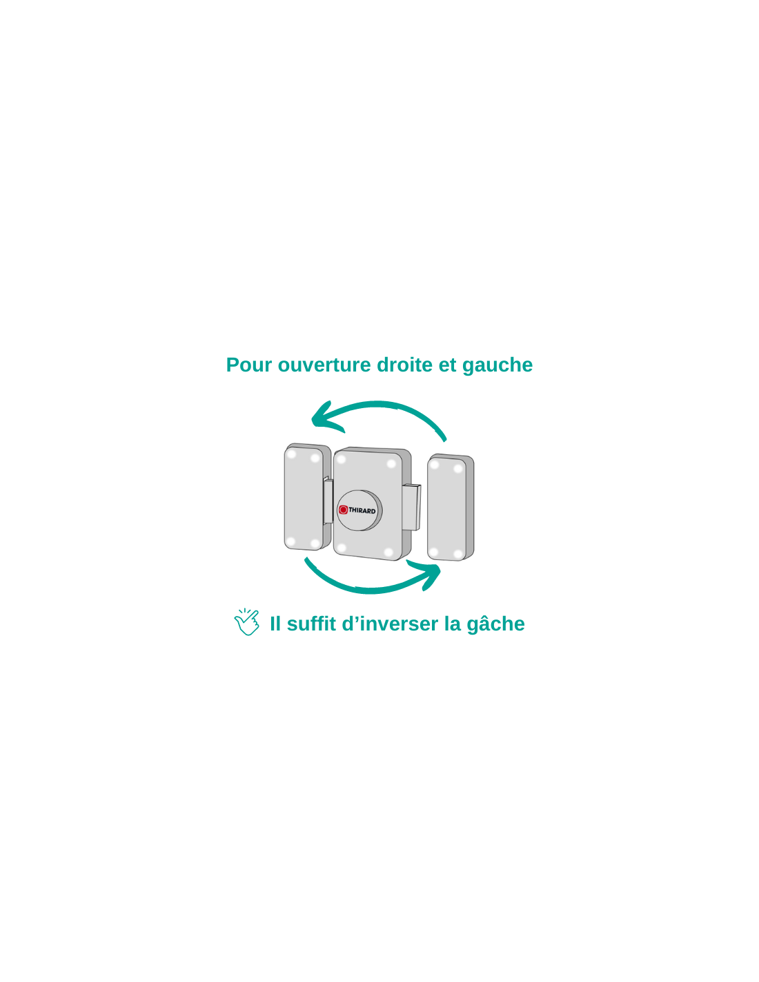 Verrou universel à bouton THIRARD cylindre languette HG5 + 3 clés - Or - 00080470 - Image 8