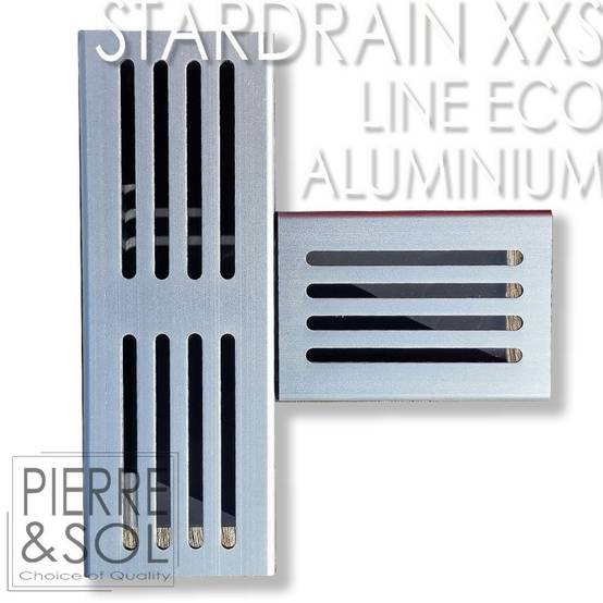 Caniveau XXS MINI L 6,5 cm Grille aluminium - StarDrain - LINE ECO - Pièce en T - Image 2