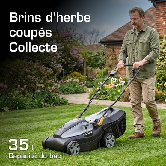 Alpina - Tondeuse AL1 3420 Li Kit, 34cm, 2 batteries 20V (2Ah) et chargeur - ALPINA - Image 5