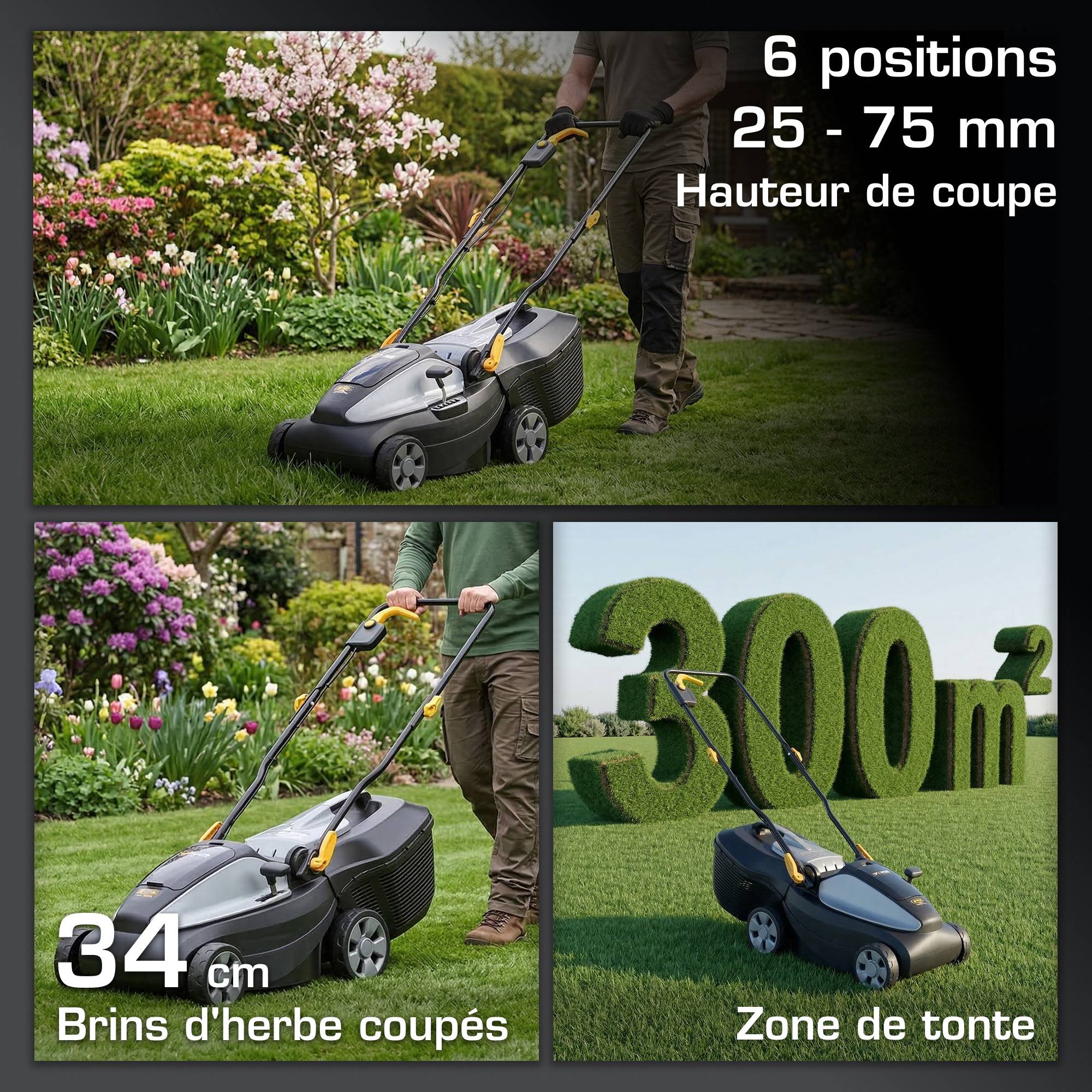 Alpina - Tondeuse AL1 3420 Li Kit, 34cm, 2 batteries 20V (2Ah) et chargeur - ALPINA - Image 4