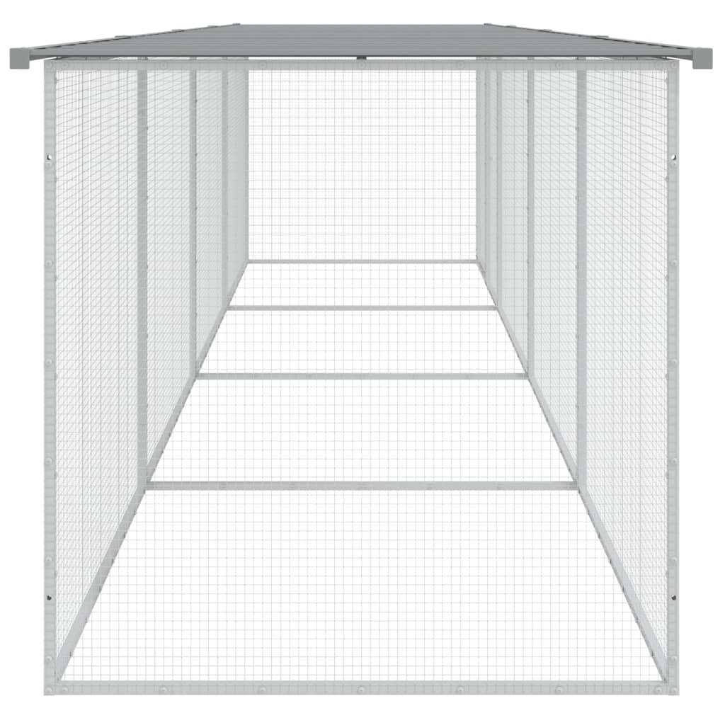 Vidaxl - Poulailler avec toit gris clair 403x98x90 cm acier galvanisé vidaXL 3189055 - Image 5