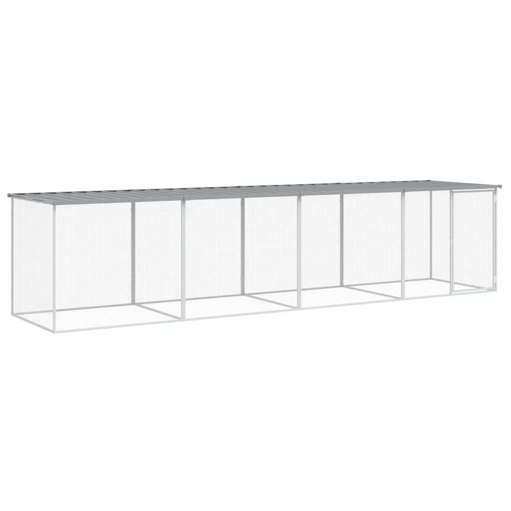 Vidaxl - Poulailler avec toit gris clair 403x98x90 cm acier galvanisé vidaXL 3189055 - Image 2